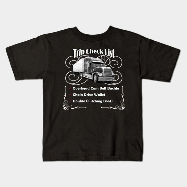 Trucker Humor Expanded Design Kids T-Shirt by MerchCorner
